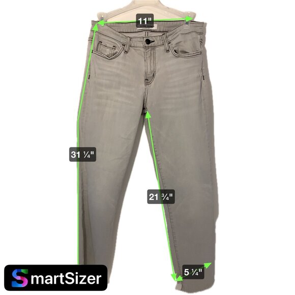 Flying Monkey Platinum Gray Distressed Hem Skinny Jeans See‎ Measurements - Picture 2 of 9